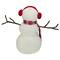 21.5'' White and Red Snowflake Sherpa Plush Snowman Christmas Decoration